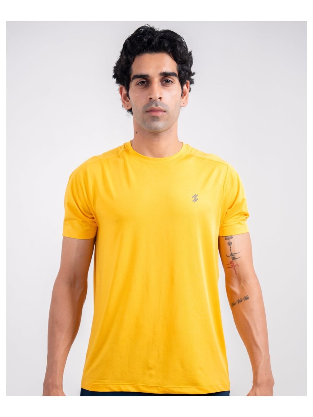 DCYPHR Men`s AUSM5X™ Raglan Tee in Amber Yellow — DCYPHR