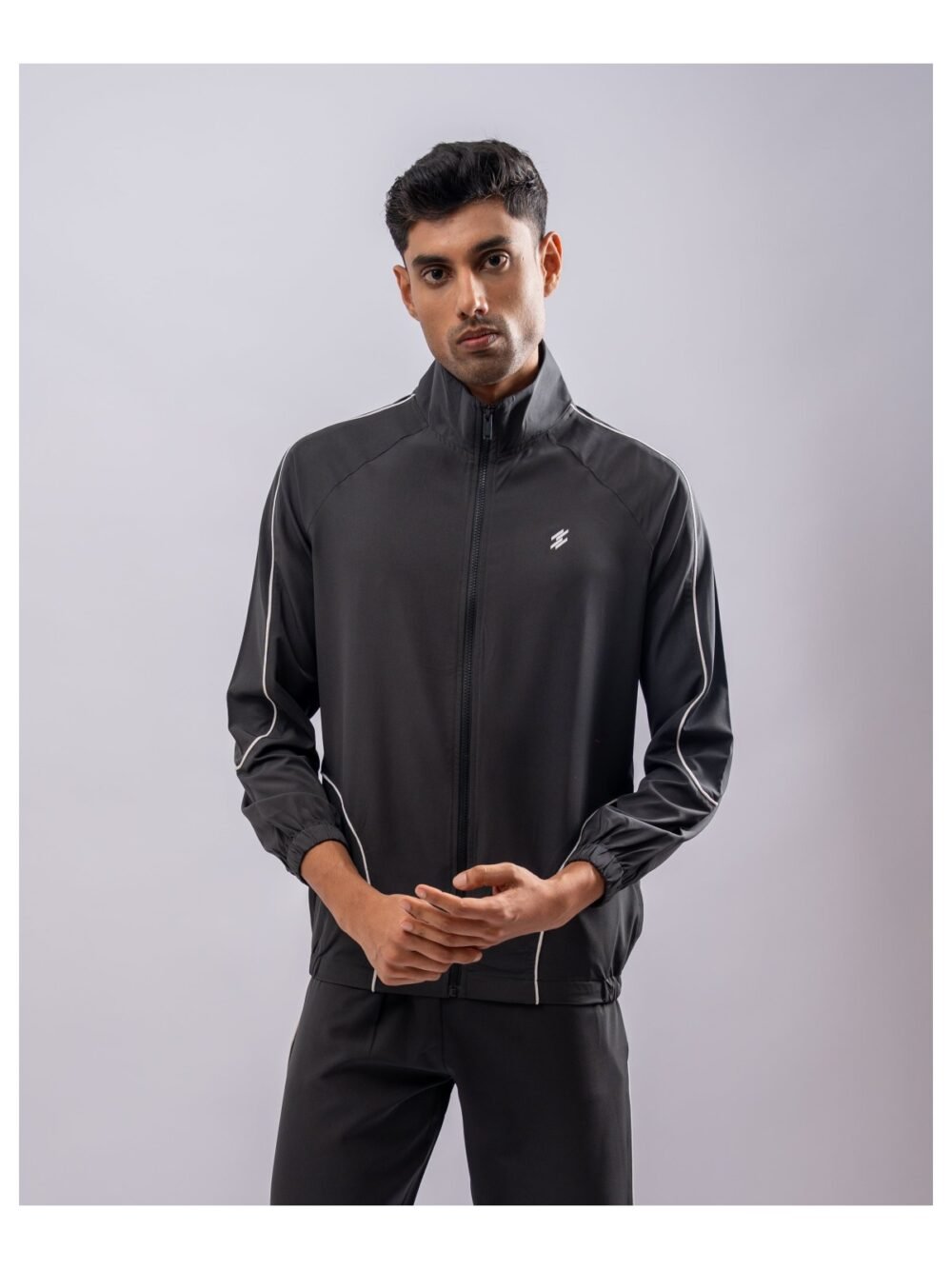 Men's Flex Grid Tracksuit in Charcoal — DCYPHR