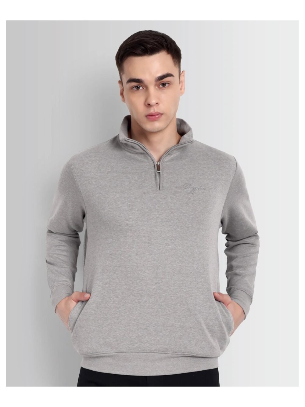 Troyer Signature Sweatshirt in Melange — DCYPHR