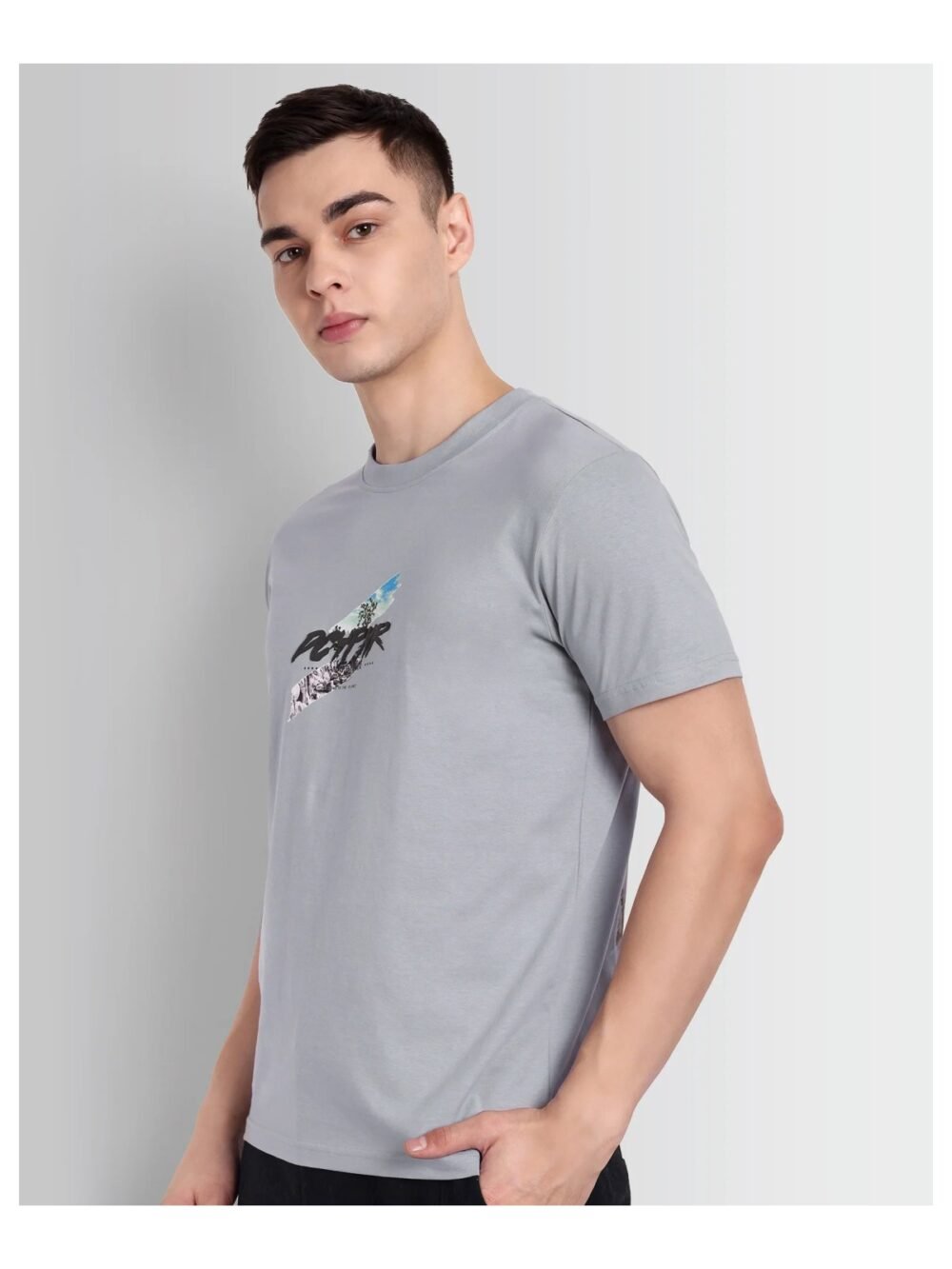 Wander Forever Graphic Tee in Glacier Grey — DCYPHR